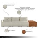 Ver imagem 3 de Sofá Ilha Modulado Milos 342cm Puff Lateral Offwhite Caramelo Manchado Bouclê/pu G33 - Gran Belo