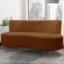 Ver imagem 1 de Sofá Living 3 Lugares 160cm Aang Pés Palito Bouclê Terra Cota G33 - Gran Belo