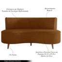 Ver imagem 3 de Sofá Living 3 Lugares 160cm Aang Pés Palito Bouclê Terra Cota G33 - Gran Belo