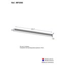 Ver imagem 3 de Kit 2 Puxadores 51,7cm para Armário Cozinha Aéreo 105cm Veneza Multimóveis Mp3090 Branco