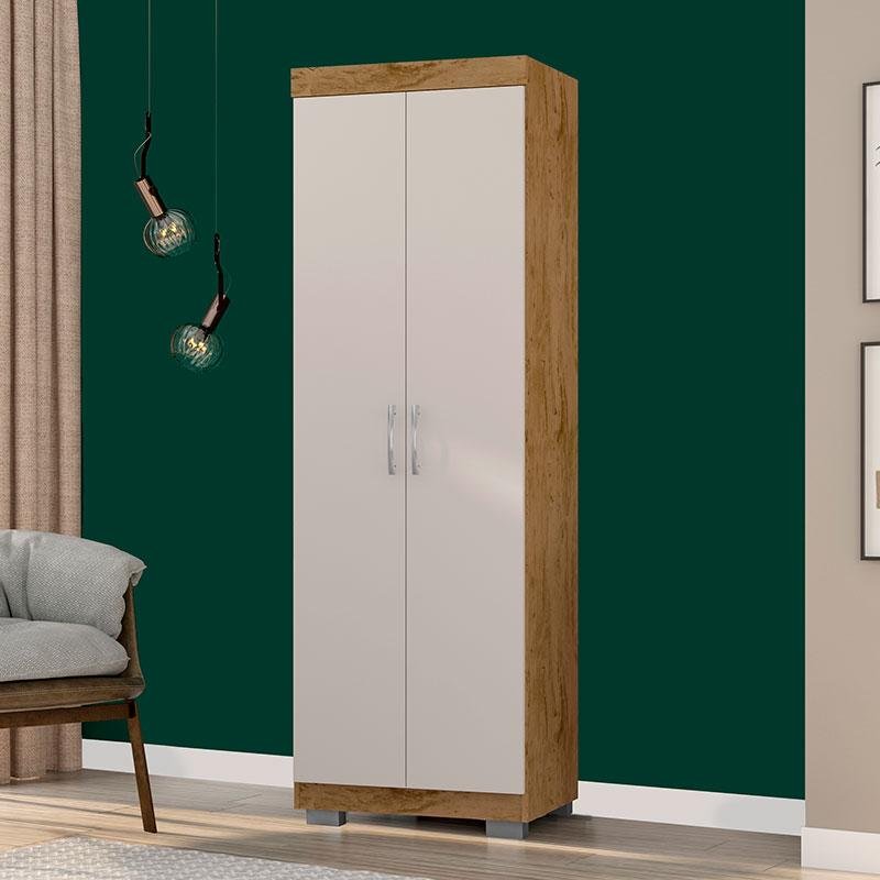 Armário Multiuso Ambiente Popy 6020 Freijó Baunilha New Pés