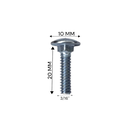 Ver imagem 2 de Parafuso Francês Galvanizado com Porca 3/16x3/4" (caixa com 500 Peças) Stein