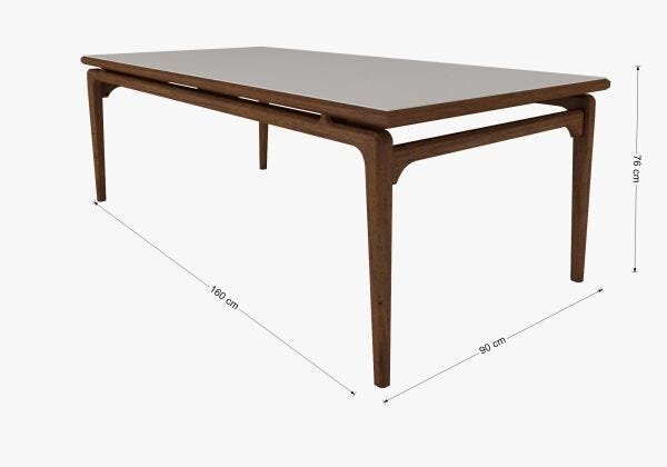 Mesa de Jantar Urubici 1,60x0,90 - Amêndoa / Off White - 2