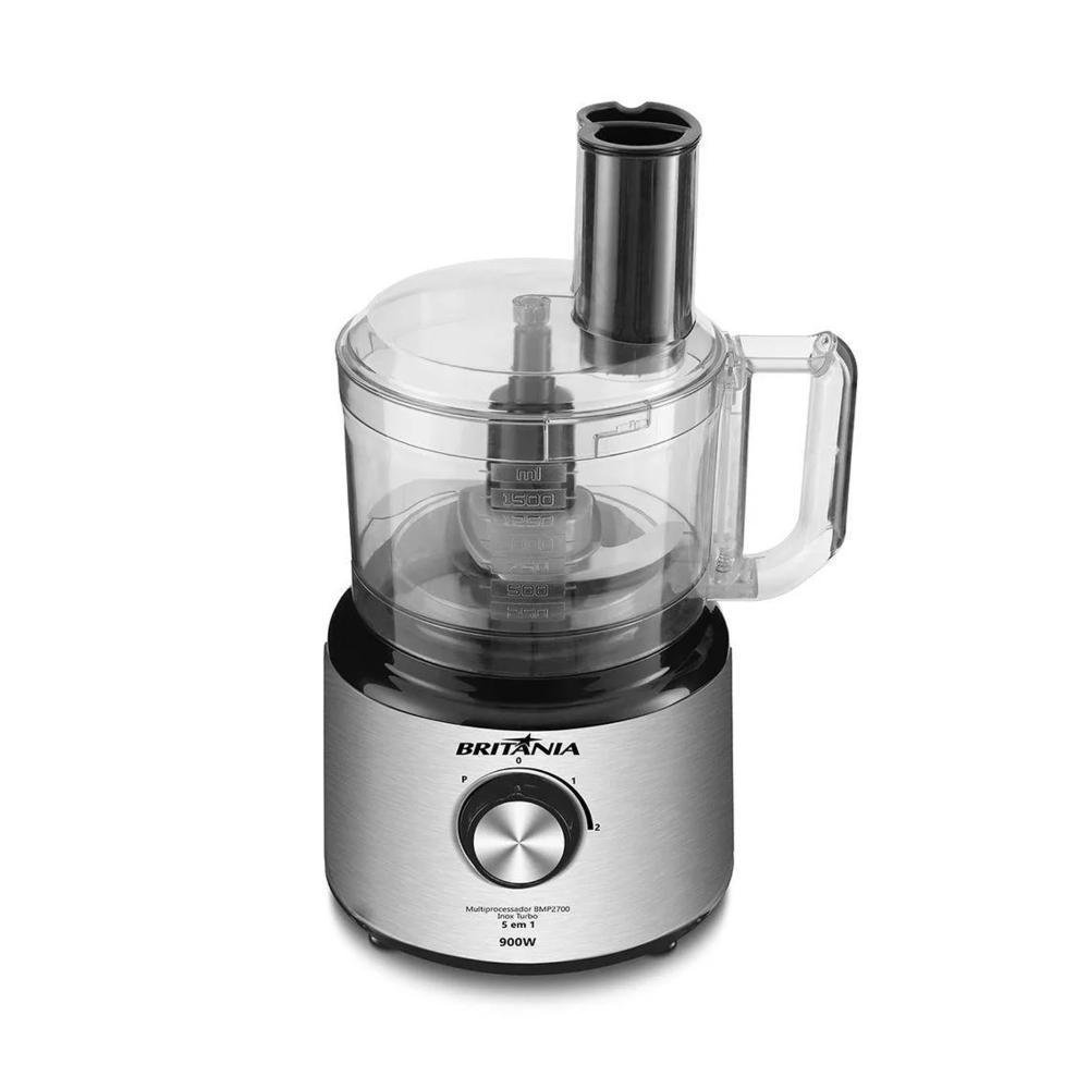 Multiprocessador 5 em 1 Inox Turbo Bmp2700p Britânia - 110v - 2