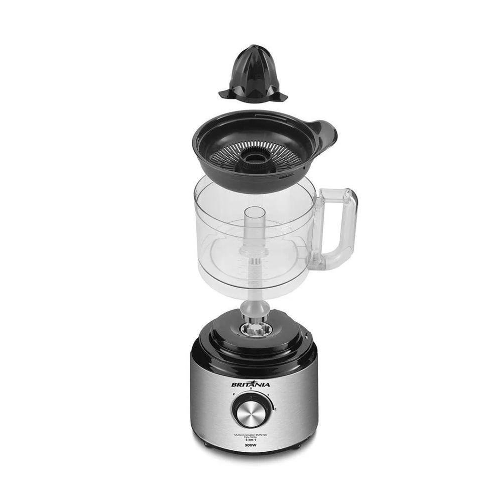 Multiprocessador 5 em 1 Inox Turbo Bmp2700p Britânia - 110v - 5