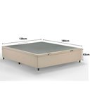 Ver imagem 3 de Box Baú Casal Base Cama 138cm x 188cm Premium Cor:Linho Bege Claro