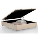 Ver imagem 1 de Box Baú Casal Base Cama 138cm x 188cm Premium Cor:Linho Bege Claro