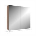 Ver imagem 3 de Espelheira Diamante 80cm Noce/Noce