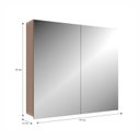 Ver imagem 3 de Espelheira para Banheiro 77cm x 66cm Diamante Marrom Noce