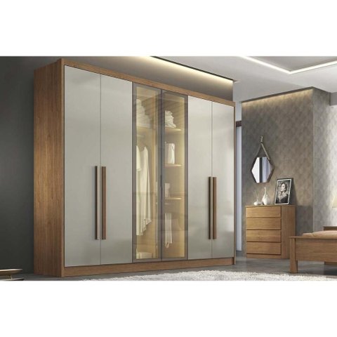 Guarda Roupa Casal Linea 6 Portas 6GAVS Fendi N. Horizonte