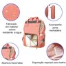 Mochila Maternidade Land com Ganchos e USB Completona - Rosa - 5