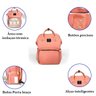 Mochila Maternidade Land com Ganchos e USB Completona - Rosa - 4