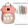 Mochila Maternidade Land com Ganchos e USB Completona - Rosa - 7