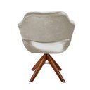 Ver imagem 6 de Poltrona Zara Giratória Base de Madeira Veludo Capuccino 250 Bella Decor