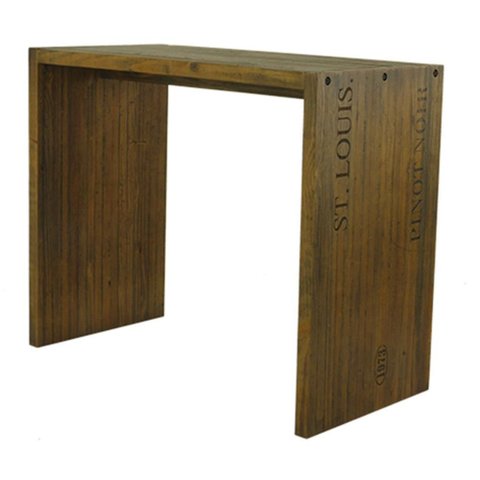 Balcao Alaska Alto Cor Rustic Brown com Gravura 120cm - 37738