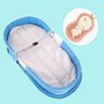 Berço Cama portátil com brinquedos e mosquiteiro para bebê dormir dobrável - Água - 7