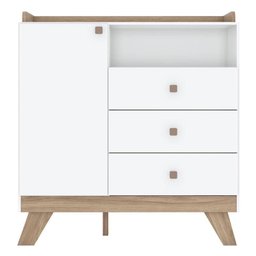 Cômoda Infantil Confete Branco Brilho Jequitibá Hp - Henn - 2 Cômoda Infantil Confete Branco Brilho Jequitibá Hp - Henn - 2