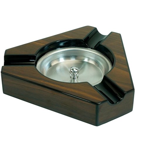 Cinzeiro Cigarol Trivor de Luxo para Charuto com 3 Apoios e Inox Escovado