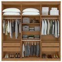 Ver imagem 3 de Guarda Roupa Casal Alonzo 6 Portas Amêndoa Clean com Espelho e Pés - Lopas
