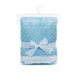 Manta Cobertor para Bebê Pipoquinha Sherpa Microfibra Azul - 3