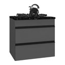 Ver imagem 1 de Balcão de Cozinha para Cooktop 70cm 1 Porta 1 Gaveta Suspenso Milano Multimóveis Mp2415 Cinza