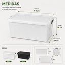 Ver imagem 5 de Caixa Plastica Grande 70L Branca Tampa Trava Organizador Roupas Objetos Brinquedos Deposito