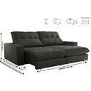 Ver imagem 3 de Sofa Retrátil Dublin 2,90m Mola Ensacada 05 Lugares Txr