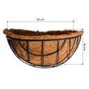 Ver imagem 3 de Meio Vaso de Parede em Fibra de Coco (35cm) Top Garden
