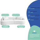 Ver imagem 4 de Sofá 3 Lugares Bellagio 200cm Orgânico Luxo Recepção Escritório Bouclé