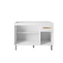 Ver imagem 2 de Gabinete de Cozinha Anita 118cm para Pia com 1 Gaveta e 3 Portas Cor:Savana / Off White