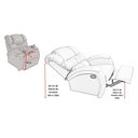 Ver imagem 5 de Poltrona Reclinável para Idoso Imperial Zero Wall Motorizada Suede Marrom 379 Império
