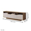 Ver imagem 3 de Rack 100% em MDF com 3 Gavetas Rimo Enseada - Jequitibá/Palha