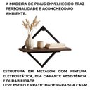 Ver imagem 5 de Prateleira Nicho em Ferro Estilo Industrial Madeira