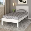 Ver imagem 1 de Cama de Solteiro Branco Cm8004 - Tecno Mobili