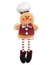 Ver imagem 1 de Boneco de Natal Gingerbread Boy Sentado 45x20cm