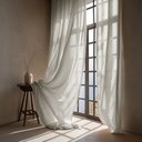 Ver imagem 6 de Cortina Linho de Gaze Off White 280x170cm Sala Quarto Janela Fastlar Cortina para Varão