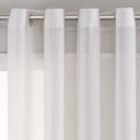 Ver imagem 3 de Cortina Linho de Gaze Off White 280x170cm Sala Quarto Janela Fastlar Cortina para Varão