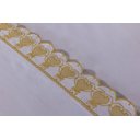 Ver imagem 2 de Jogo Lençol 4 Peças Cama Viúva Percal 200 Fios Bordado Palha com dourado