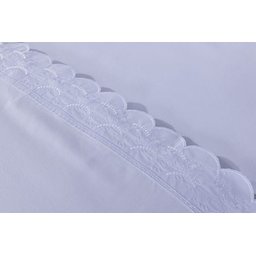 Jogo Lençol 4 Peças Cama Viúva Percal 200 Fios Bordado Branco - 2