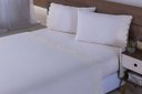 Ver imagem 1 de Jogo Lençol 4 Peças Cama Viúva Percal 200 Fios Bordado Palha