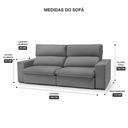 Ver imagem 3 de Sofá Retrátil e Reclinável Toquio 4 Lugares Moderno D26 Sala - 250 cm