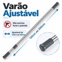 Ver imagem 2 de Varão Cortina Ajustável Multifuncional de 120 a 200cm - Alumínio Polido