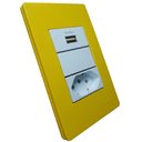 Ver imagem 1 de Conjunto 4x2 Linha Infiniti MarGirius 4x2" 1 Tomada 2P+T 10 A + tomada USB 1A separadas