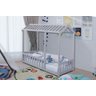 Cama Montessoriana Infantil Montessoriana com Grade Bruna Azul - 1