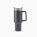 Ver imagem 1 de Copo Térmico Grande 1200 Ml Canudo Parede Dupla - Cinza