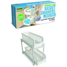 Gaveta 2 Niveis Portátil Organizador Armario Cesto Banheiro - 5