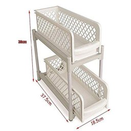 Gaveta 2 Niveis Portátil Organizador Armario Cesto Banheiro - 7