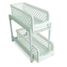 Gaveta 2 Niveis Portátil Organizador Armario Cesto Banheiro - 1