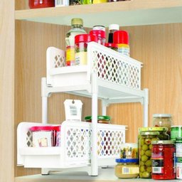 Gaveta 2 Niveis Portátil Organizador Armario Cesto Banheiro - 2