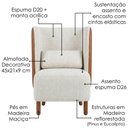 Ver imagem 4 de Poltrona Decorativa Verso Pes Madeira Linho e Courino Tcs 701 Tcs 727 Moll